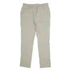 CARHARTT Mens Nylon Beige Relaxed Straight Trousers W32 L30 Workwear Casual Zip