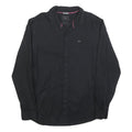 LEE Mens Black Cotton Blend Shirt L Long Sleeve Casual Button Closure
