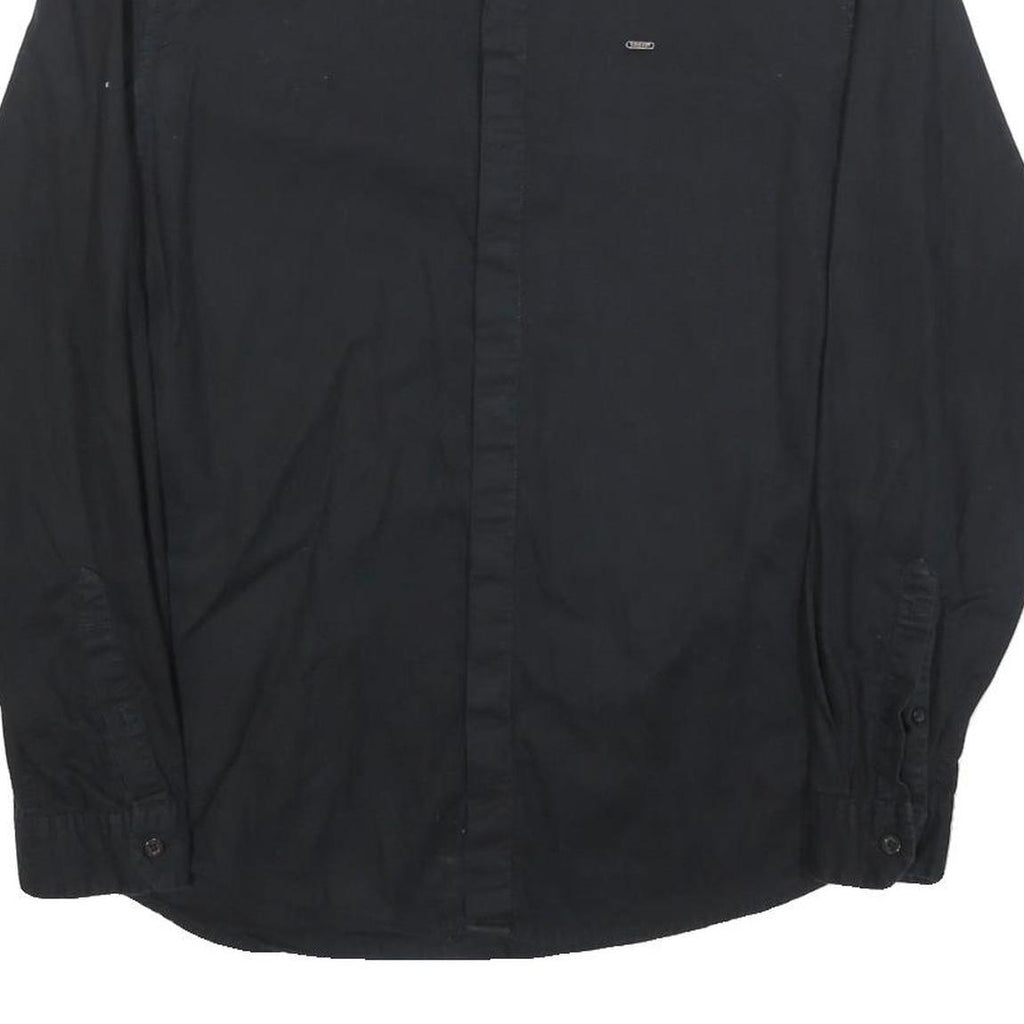 LEE Mens Black Cotton Blend Shirt L Long Sleeve Casual Button Closure