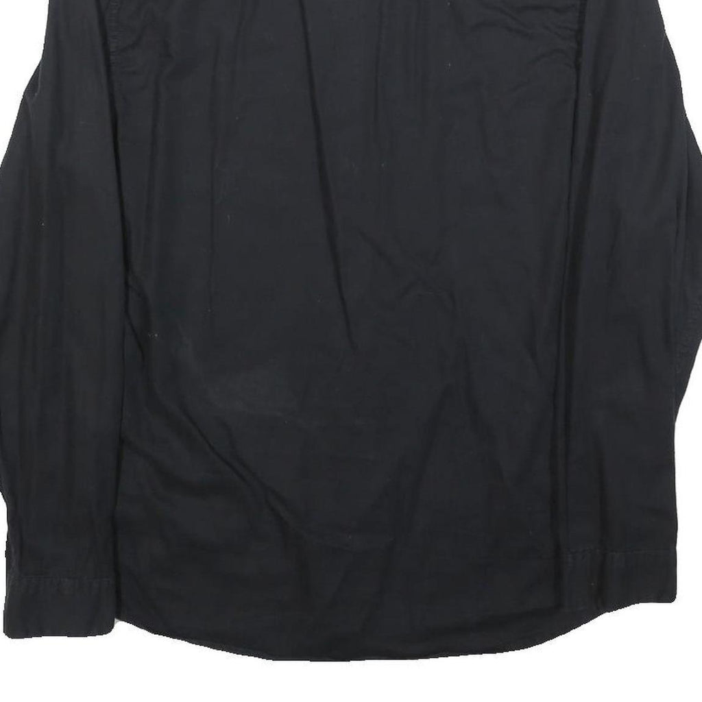 LEE Mens Black Cotton Blend Shirt L Long Sleeve Casual Button Closure