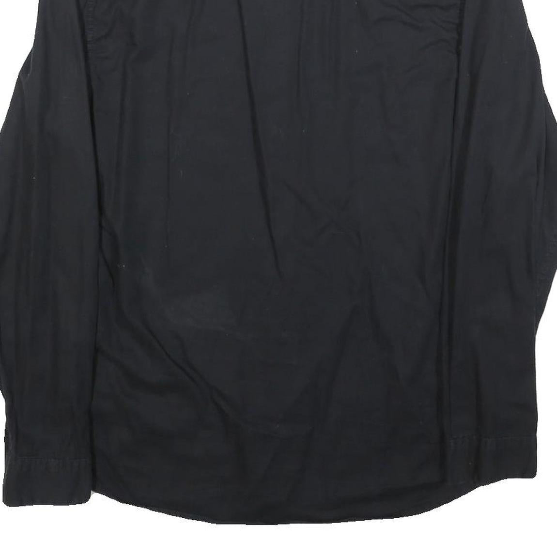 LEE Mens Black Cotton Blend Shirt L Long Sleeve Casual Button Closure