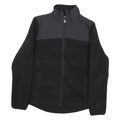 FILA Mens Black Polyester Blend Plain Full Zip Crew Neck Chunky Knit M Casual