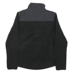 FILA Mens Black Polyester Blend Plain Full Zip Crew Neck Chunky Knit M Casual