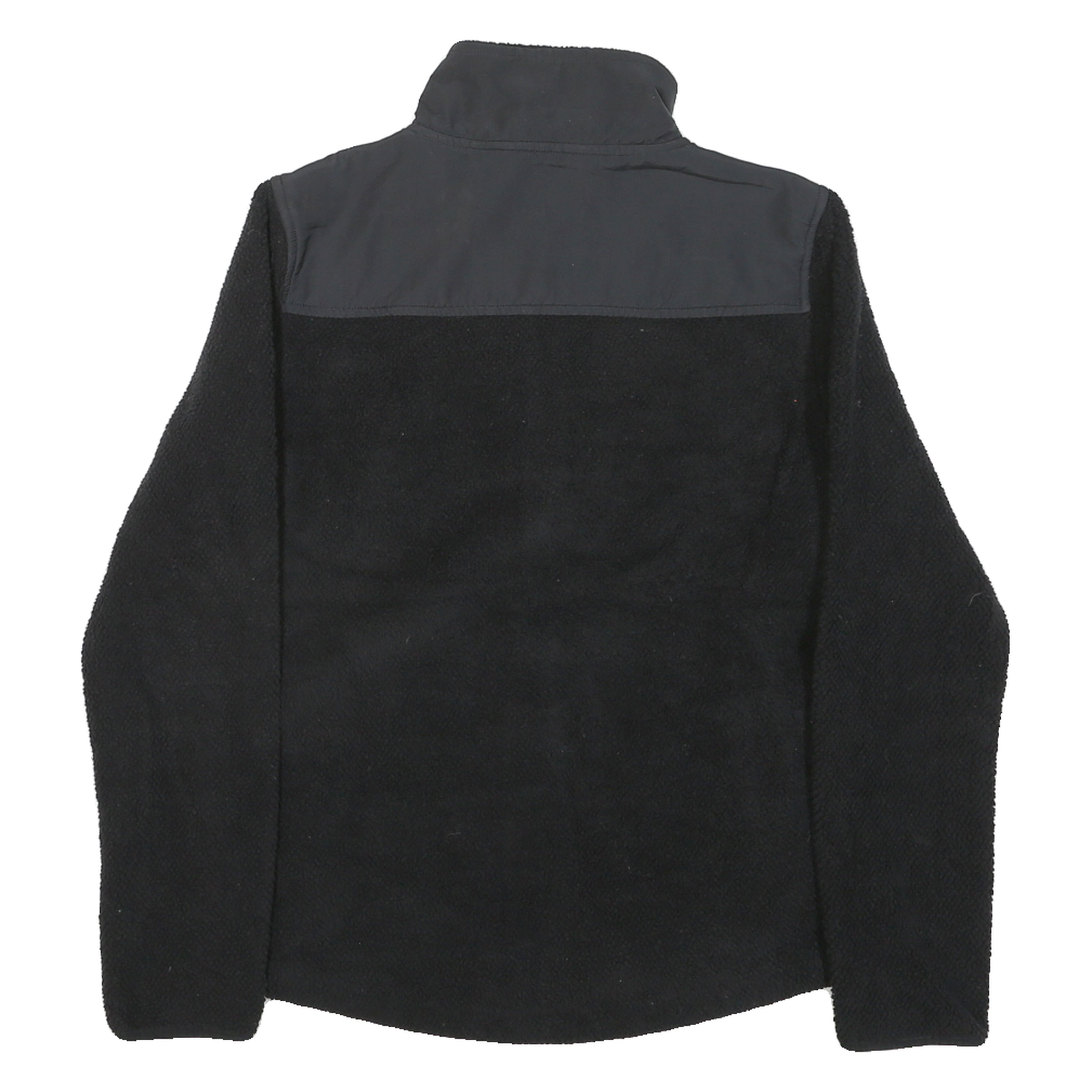FILA Mens Black Polyester Blend Plain Full Zip Crew Neck Chunky Knit M Casual