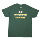 NFL Mens Green Green Bay Packers Football T-Shirt L Short Sleeve Crew Neck