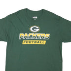 NFL Mens Green Green Bay Packers Football T-Shirt L Short Sleeve Crew Neck