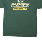 NFL Mens Green Green Bay Packers Football T-Shirt L Short Sleeve Crew Neck