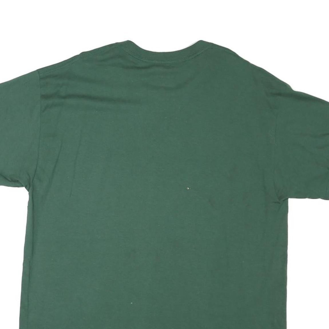 NFL Mens Green Green Bay Packers Football T-Shirt L Short Sleeve Crew Neck