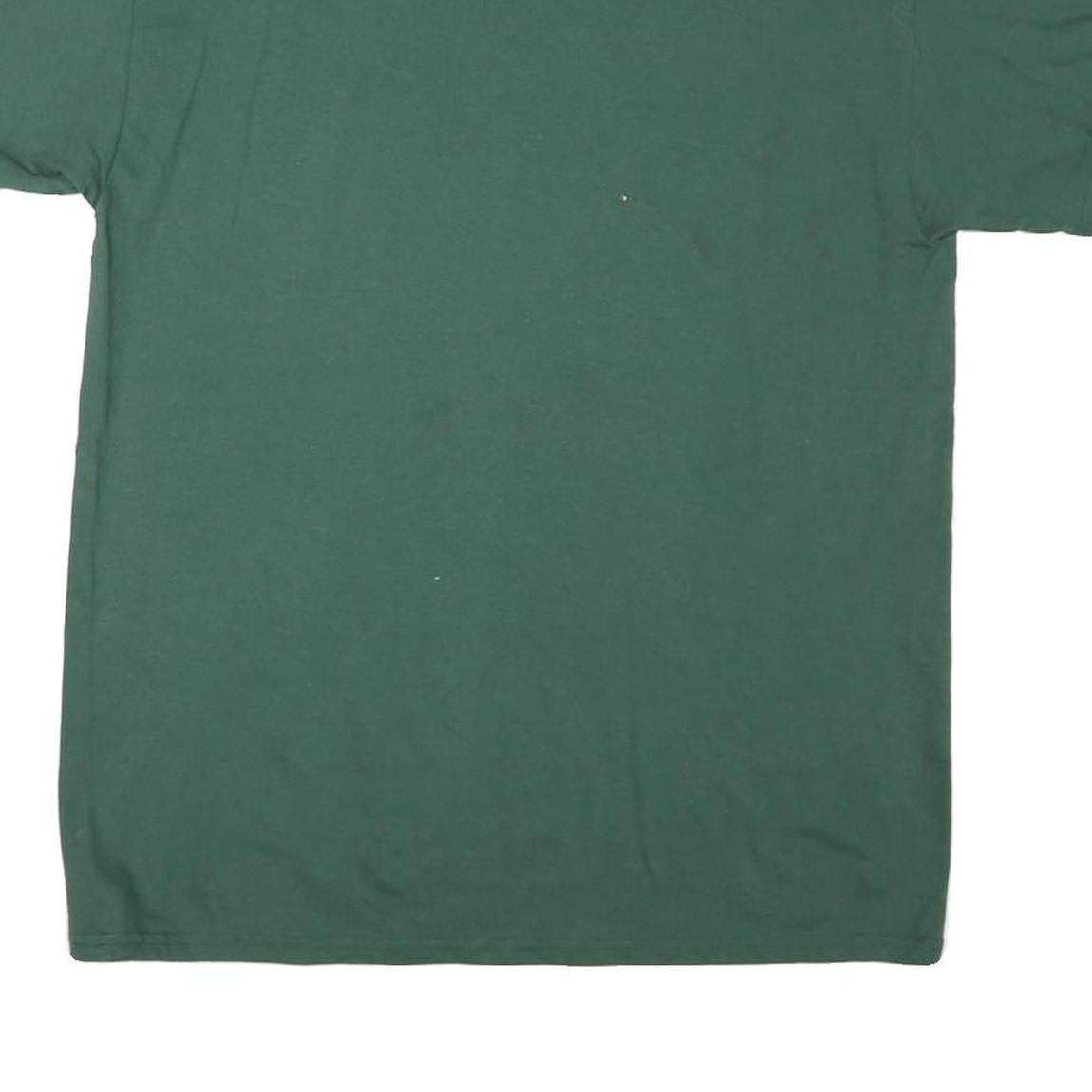 NFL Mens Green Green Bay Packers Football T-Shirt L Short Sleeve Crew Neck