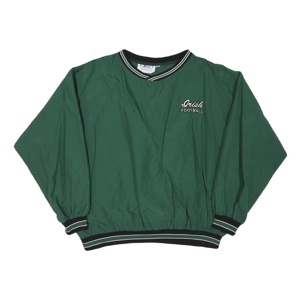 NEFF Mens Green Irish Football Crew Neck 2XL Sweatshirt Retro Sports Pullover