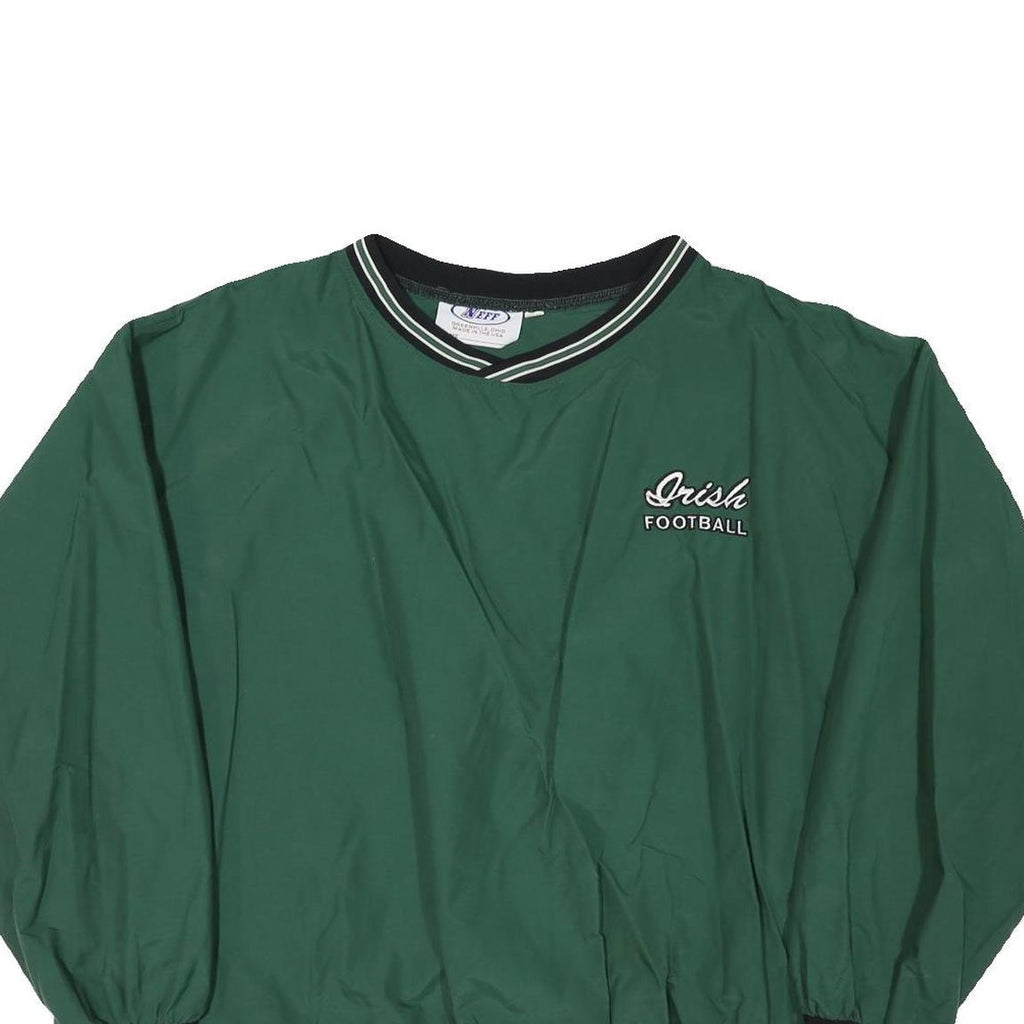 NEFF Mens Green Irish Football Crew Neck 2XL Sweatshirt Retro Sports Pullover