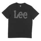 LEE Mens Black Graphic T-Shirt S Short Sleeve Crew Neck Cotton Blend