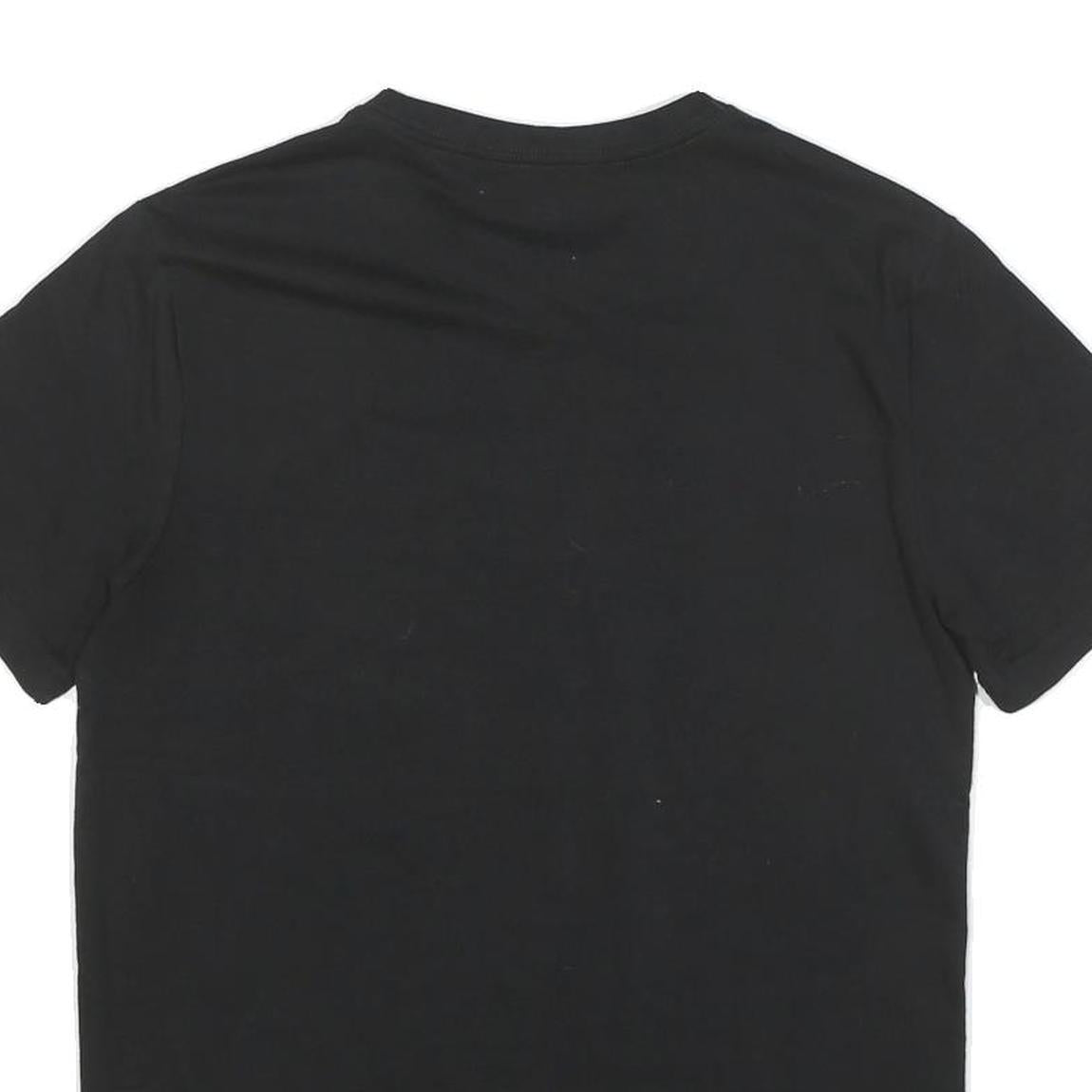 LEE Mens Black Graphic T-Shirt S Short Sleeve Crew Neck Cotton Blend