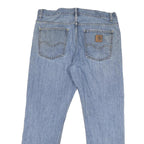 CARHARTT Mens Regular Fit Blue Denim Jeans W34 L29 Button Closure Casual Wear