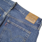 LEVI'S Womens Blue Denim Mini Skirt Cotton Blend Frayed Hem Size L