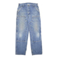 CARHARTT Mens Relaxed Blue Denim Jeans W34 L32 Workwear Durable Cotton Zip