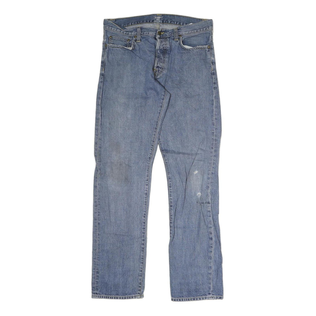 CARHARTT WIP Mens Jeans Blue Slim Straight Denim Medium W32 L31 Classic Zip