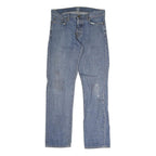 CARHARTT WIP Mens Jeans Blue Slim Straight Denim Medium W32 L31 Classic Zip