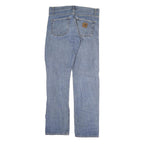 CARHARTT WIP Mens Jeans Blue Slim Straight Denim Medium W32 L31 Classic Zip