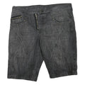 RAINBOW Mens Shorts Black Denim XL W40 Rebel Core Zip Pocket Casual