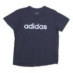 ADIDAS Mens Black Cotton T-Shirt M Short Sleeve Crew Neck Logo Graphic
