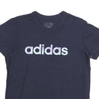ADIDAS Mens Black Cotton T-Shirt M Short Sleeve Crew Neck Logo Graphic