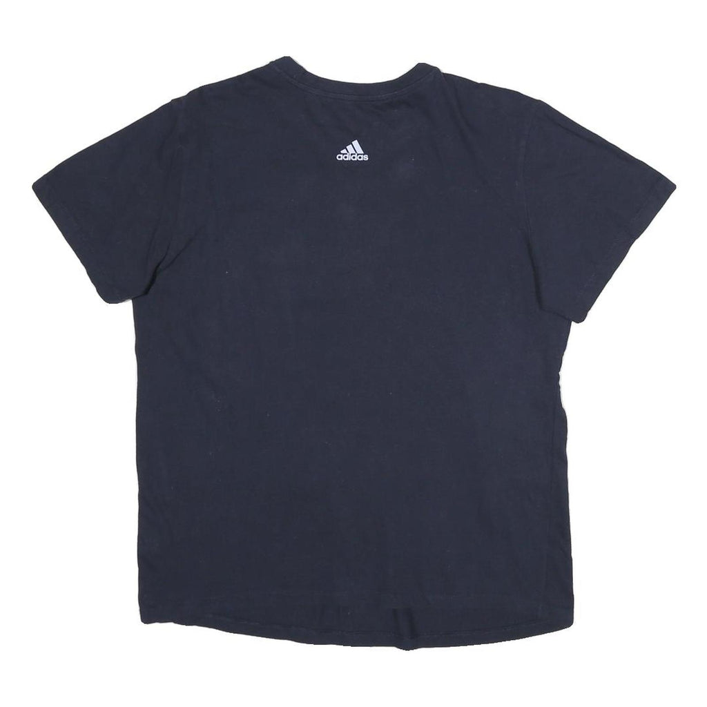 ADIDAS Mens Black Cotton T-Shirt M Short Sleeve Crew Neck Logo Graphic
