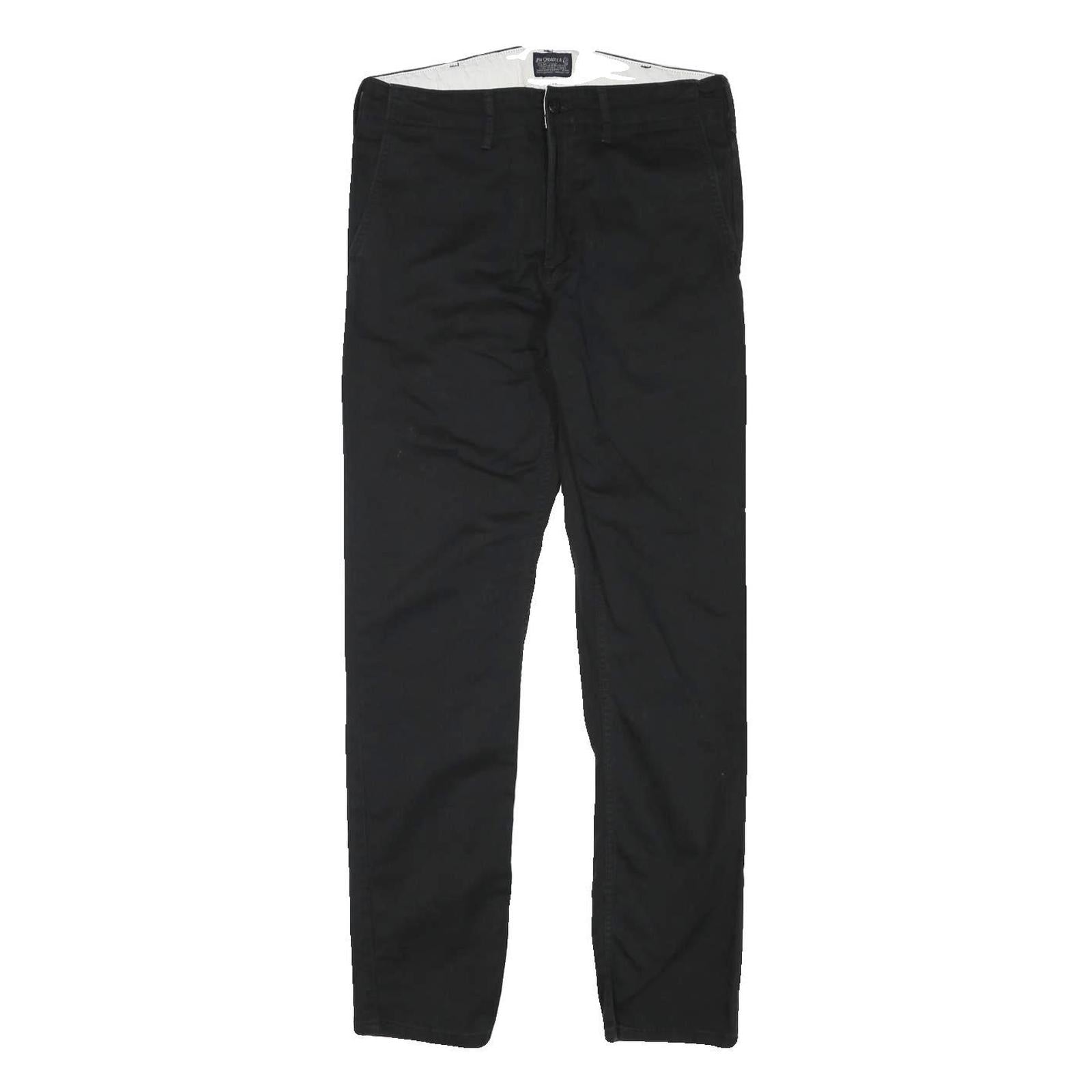 LEVI'S Mens Cotton Blend Black Regular Fit Straight Leg Trousers W29 L29