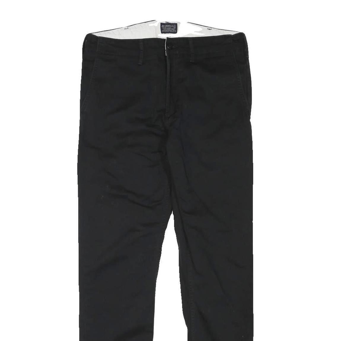 LEVI'S Mens Cotton Blend Black Regular Fit Straight Leg Trousers W29 L29