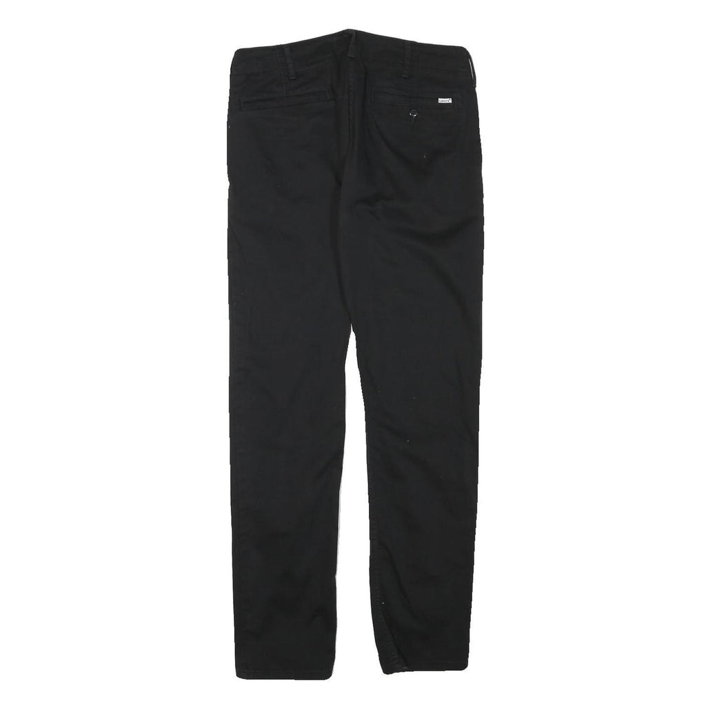 LEVI'S Mens Cotton Blend Black Regular Fit Straight Leg Trousers W29 L29