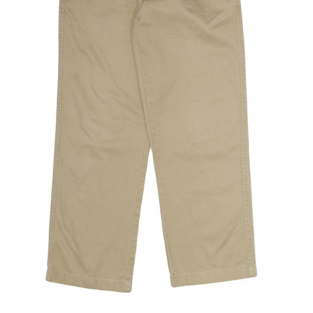 TOMMY HILFIGER Mens Cotton Blend Beige Regular Fit Straight Trousers W28 L27