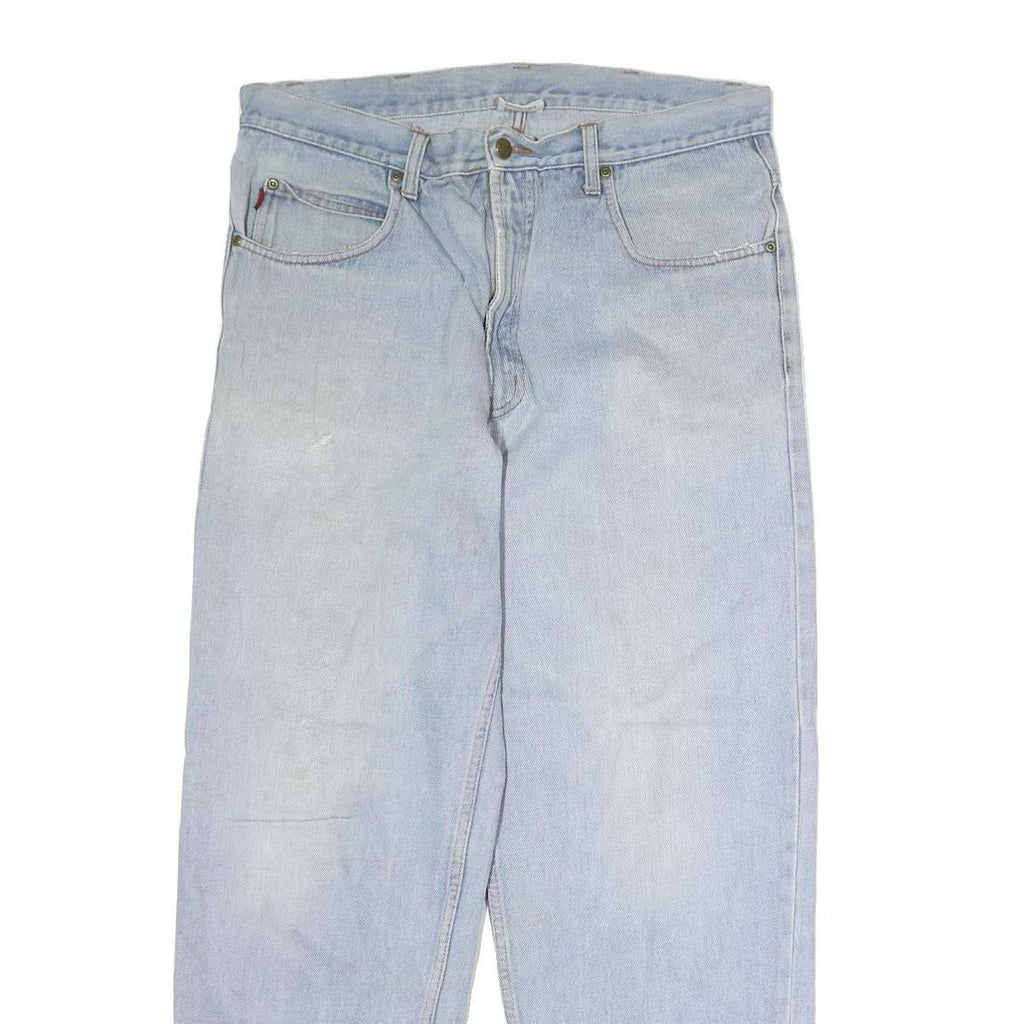 MARCEL CLAIR Mens Regular Fit Light Blue Denim Jeans W34 L29 Classic Cotton Zip