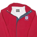 AUBURN SPORTSWEAR Mens Red Nylon Zip Jacket M Plain Bulldogs Embroidered Logo