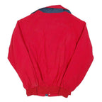 AUBURN SPORTSWEAR Mens Red Nylon Zip Jacket M Plain Bulldogs Embroidered Logo