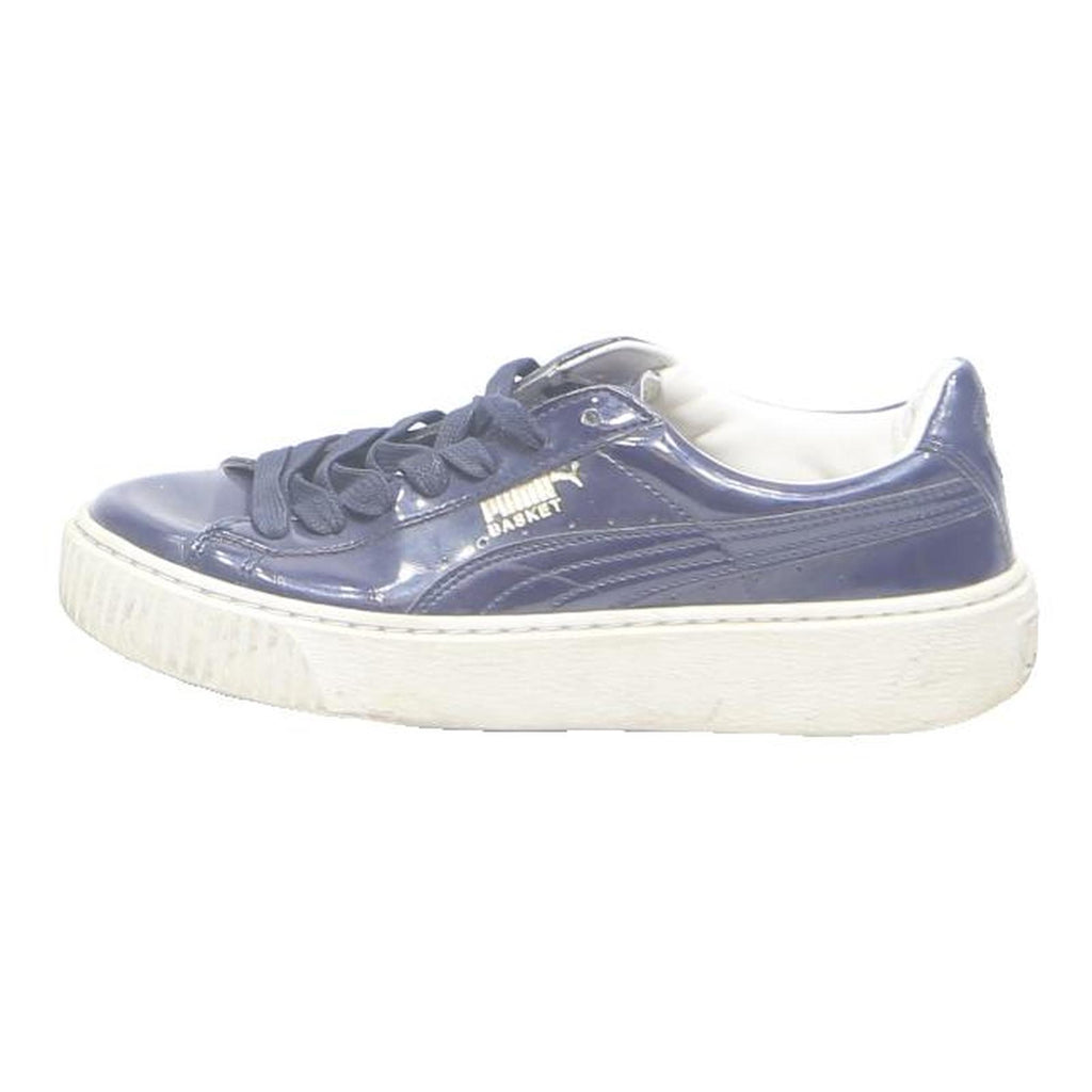 PUMA Basket Womens Low Top Trainers Navy Blue Synthetic UK 5.5 Casual Fashion