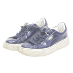 PUMA Basket Womens Low Top Trainers Navy Blue Synthetic UK 5.5 Casual Fashion