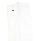 DICKIES Mens Jeans White Relaxed Straight Denim Fair W38 L32 Workwear Zip