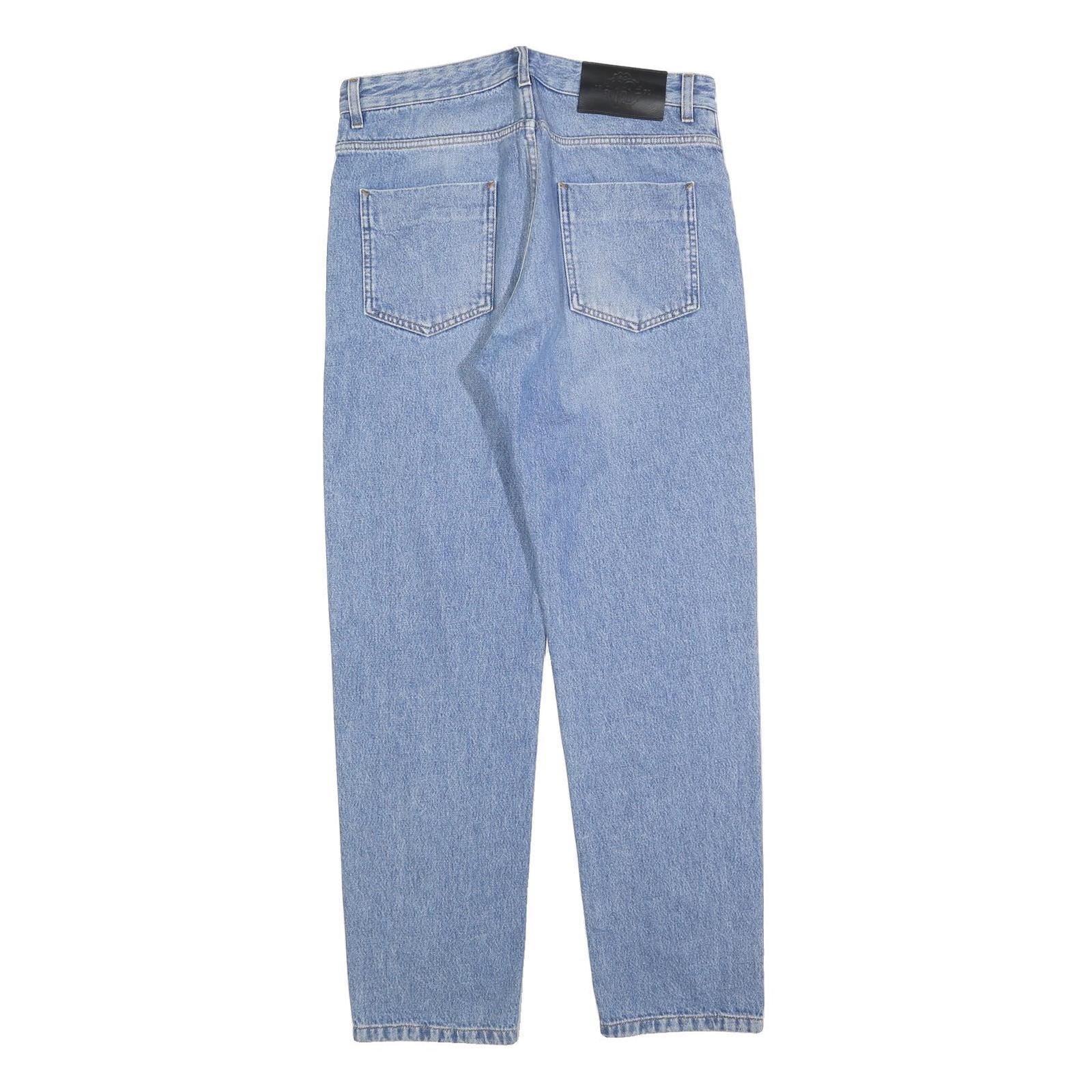 ROBERTO CAVALLI Womens Jeans Blue Regular Straight Denim Light W32 L30 Button