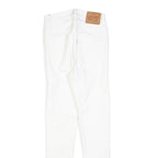 LEVI'S Womens White Slim Skinny Denim Raw W23 L25 Cotton Blend Zip Jeans