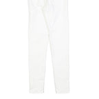 LEVI'S Womens White Slim Skinny Denim Raw W23 L25 Cotton Blend Zip Jeans