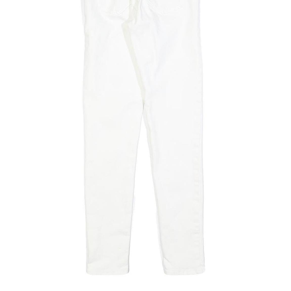 LEVI'S Womens White Slim Skinny Denim Raw W23 L25 Cotton Blend Zip Jeans