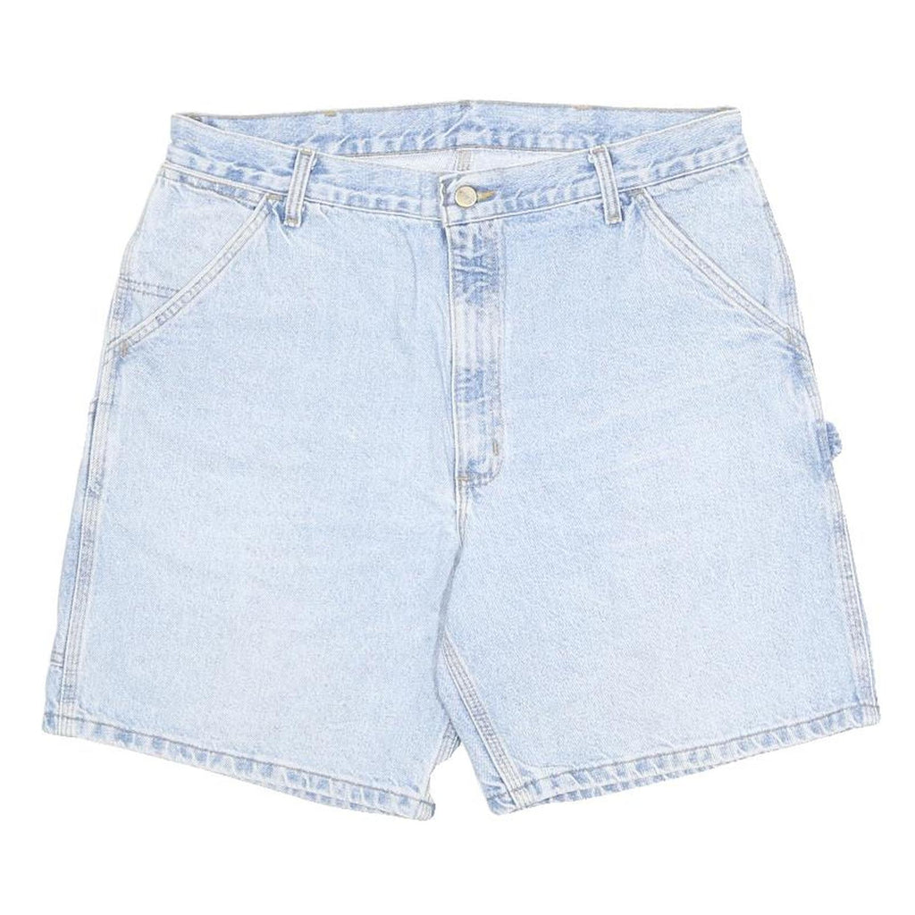 CARHARTT Mens Denim Blue Workwear Casual Shorts L W35 Heavy Cotton