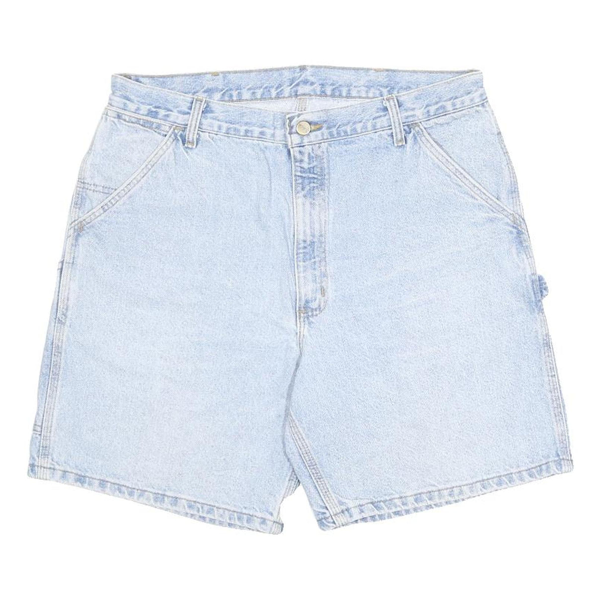 CARHARTT Mens Denim Blue Workwear Casual Shorts L W35 Heavy Cotton