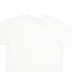 ADIDAS Mens White Gold Logo Graphic T-Shirt L Short Sleeve Crew Neck Casual