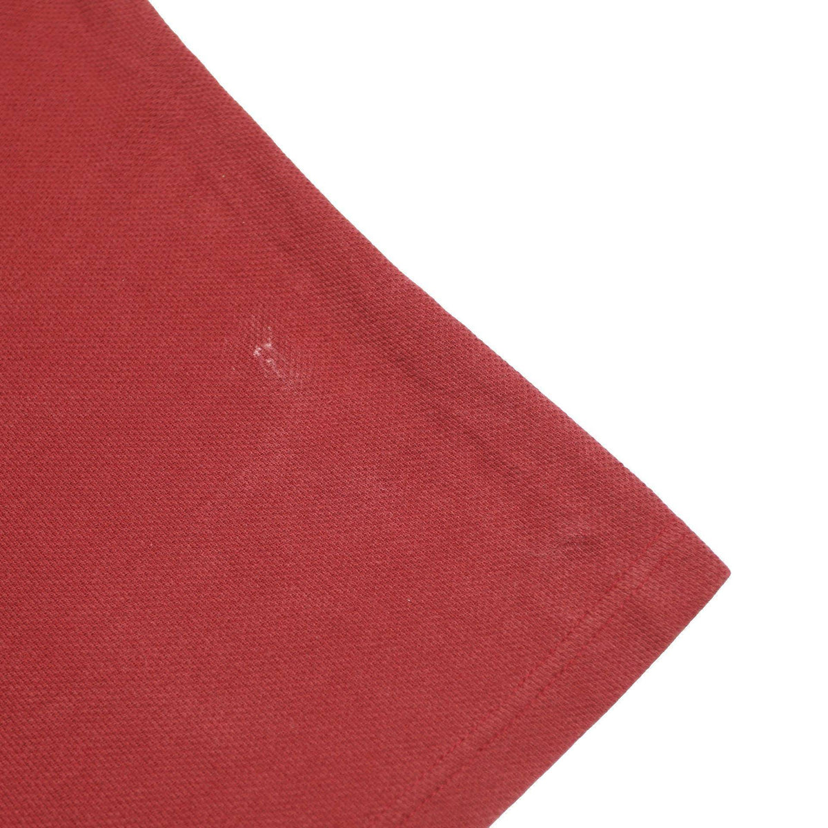 ADIDAS Mens Red Cotton Blend Short Sleeve Plain Polo Shirt L Casual Sportswear