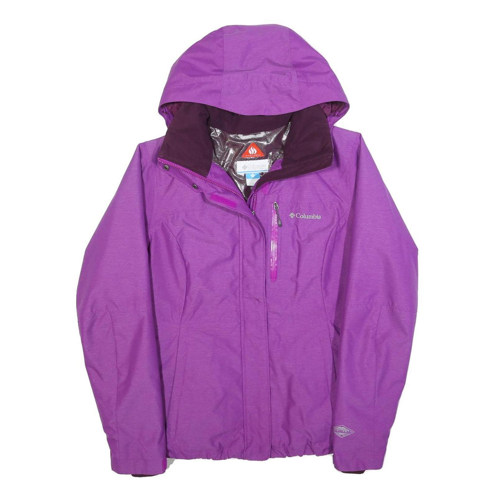 COLUMBIA Womens Purple & Plum Technical Outdoor Jacket M Polyester Blend Zip