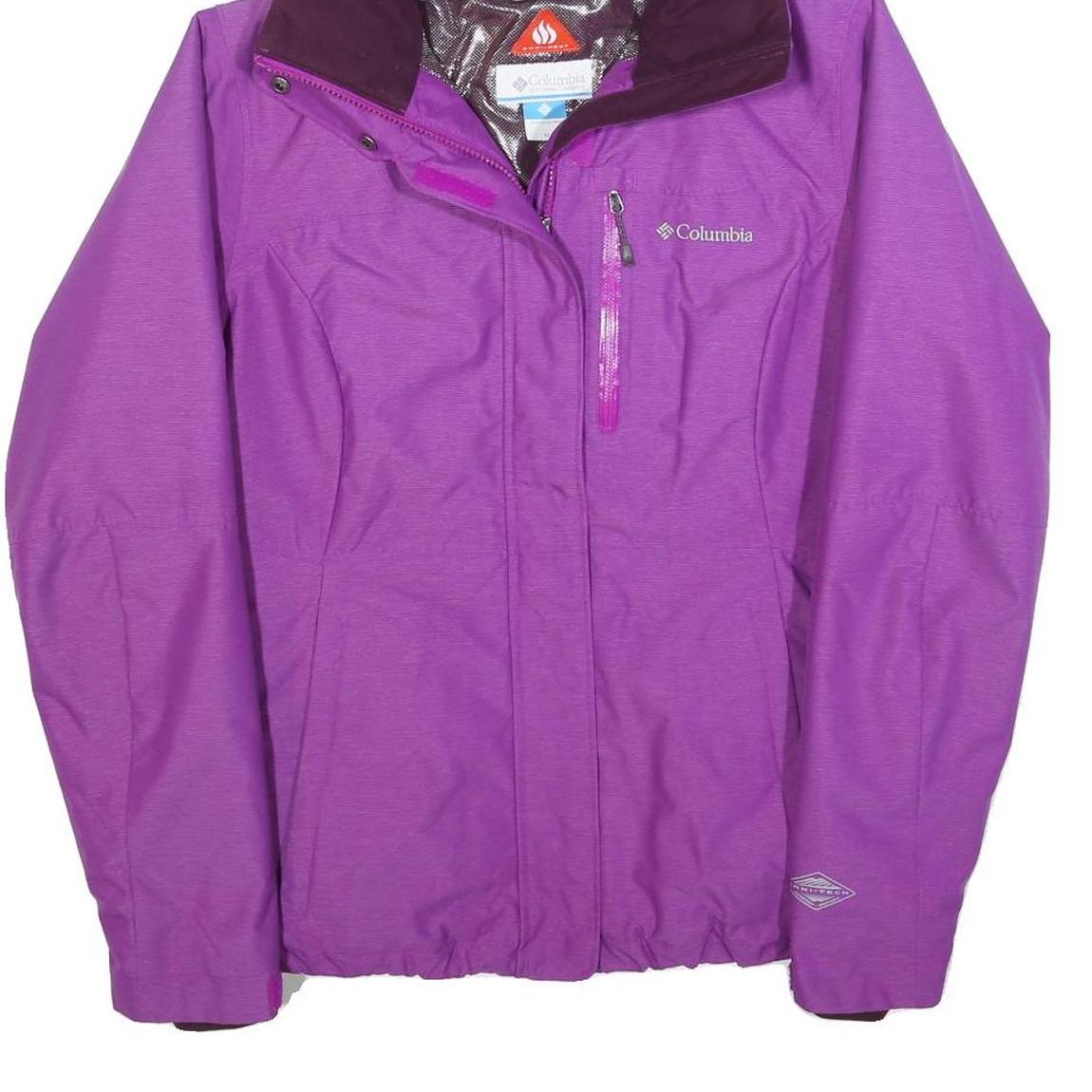COLUMBIA Womens Purple & Plum Technical Outdoor Jacket M Polyester Blend Zip