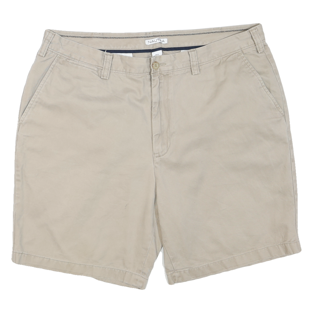 NAUTICA Mens Shorts Beige Casual Plain 2XL W38 Cotton Comfort