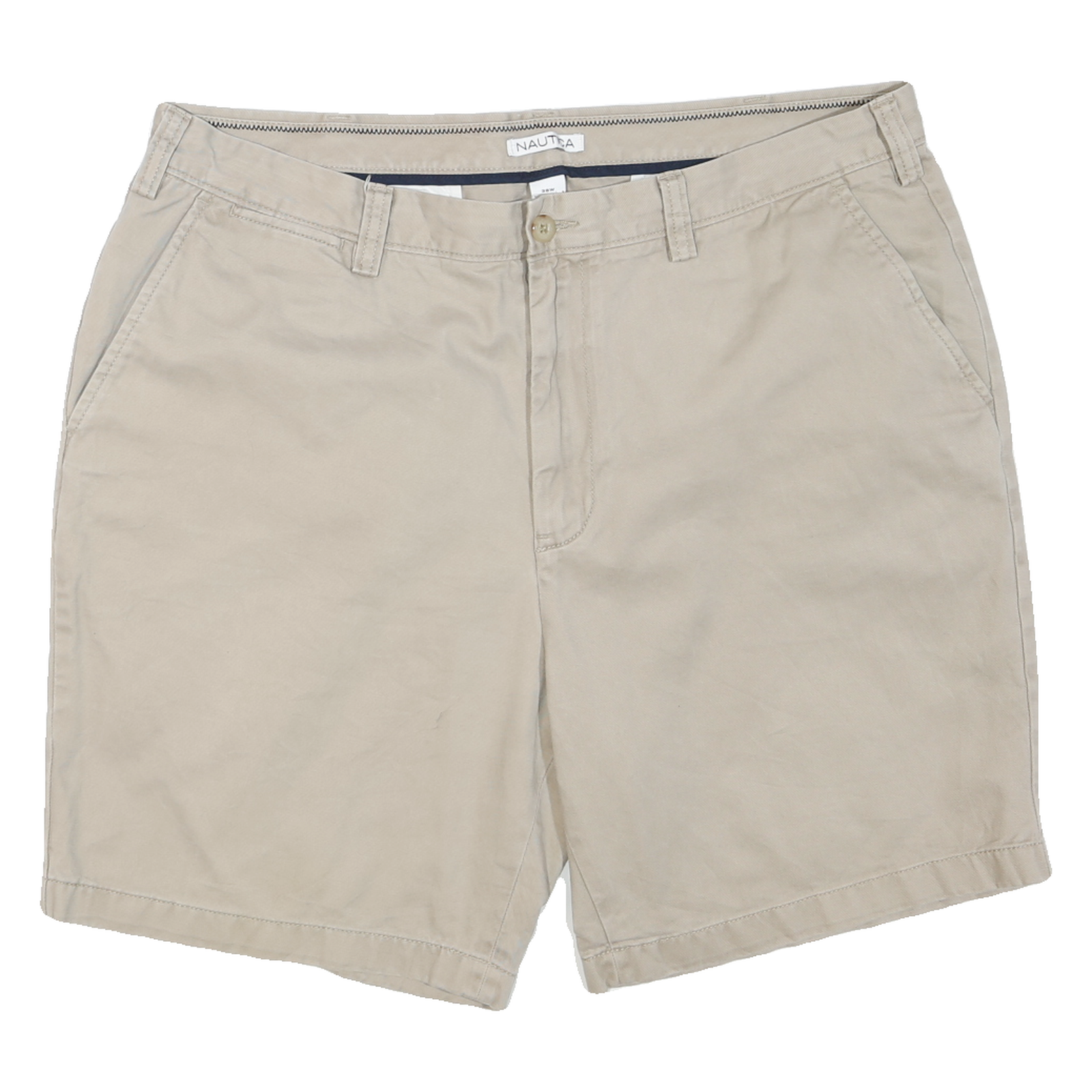 NAUTICA Mens Shorts Beige Casual Plain 2XL W38 Cotton Comfort