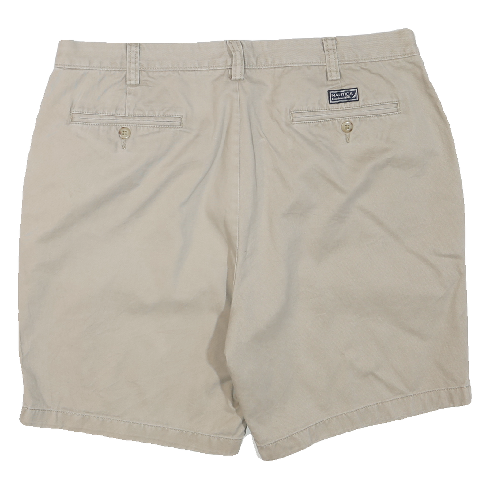 NAUTICA Mens Shorts Beige Casual Plain 2XL W38 Cotton Comfort